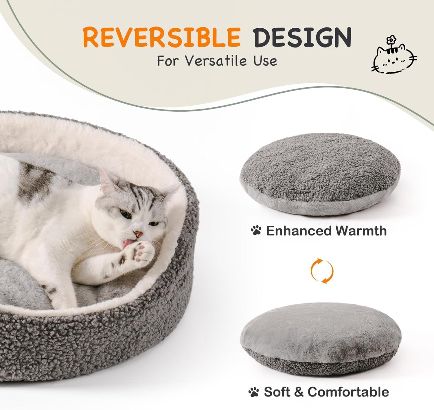 Cloud Comfort: Washable Plush Orthopedic Bed for Small Pets