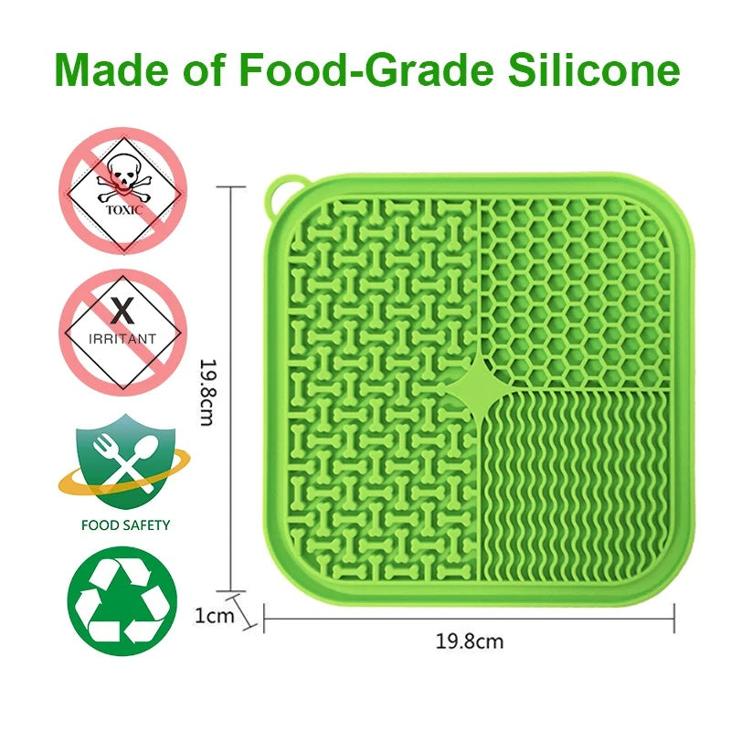 Slow Feed Lick Mat for Dogs & Cats | Calming Silicone Licking Pad with Suction Cups