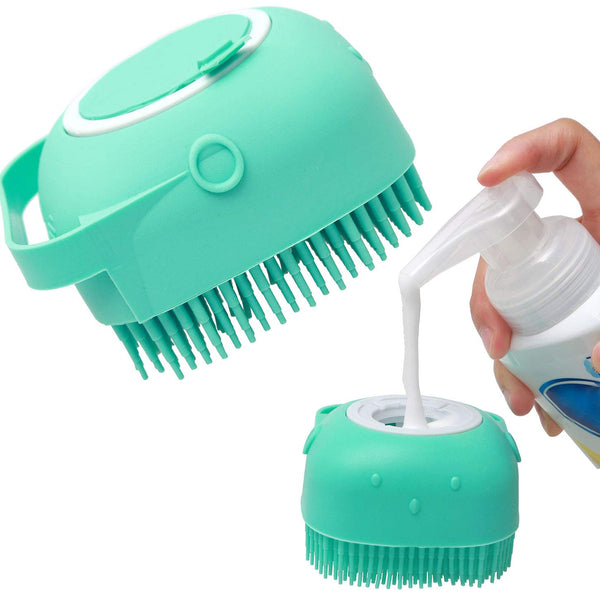 The AquaPaw Spa Scrubber: 2-in-1 Shampoo Dispenser & Massage Brush