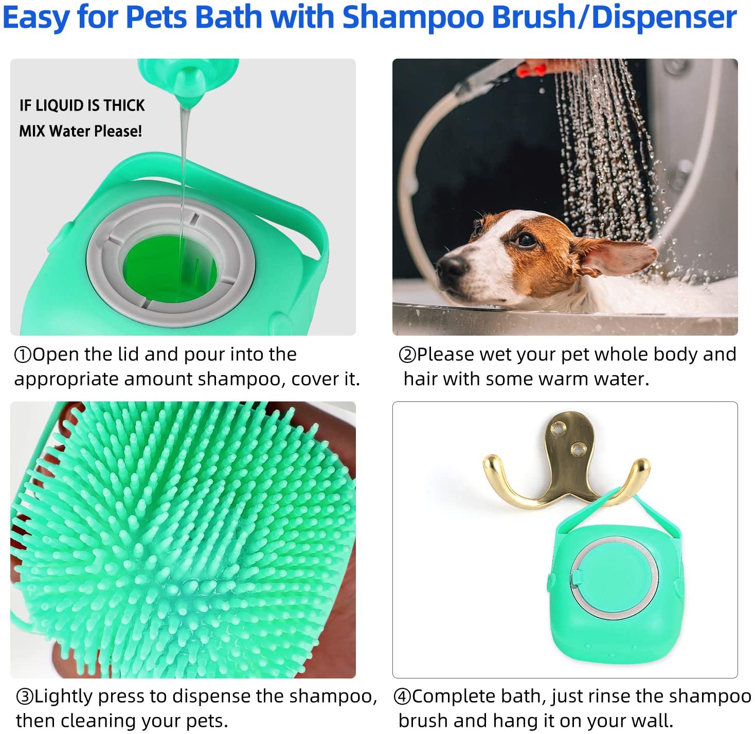 The AquaPaw Spa Scrubber: 2-in-1 Shampoo Dispenser & Massage Brush
