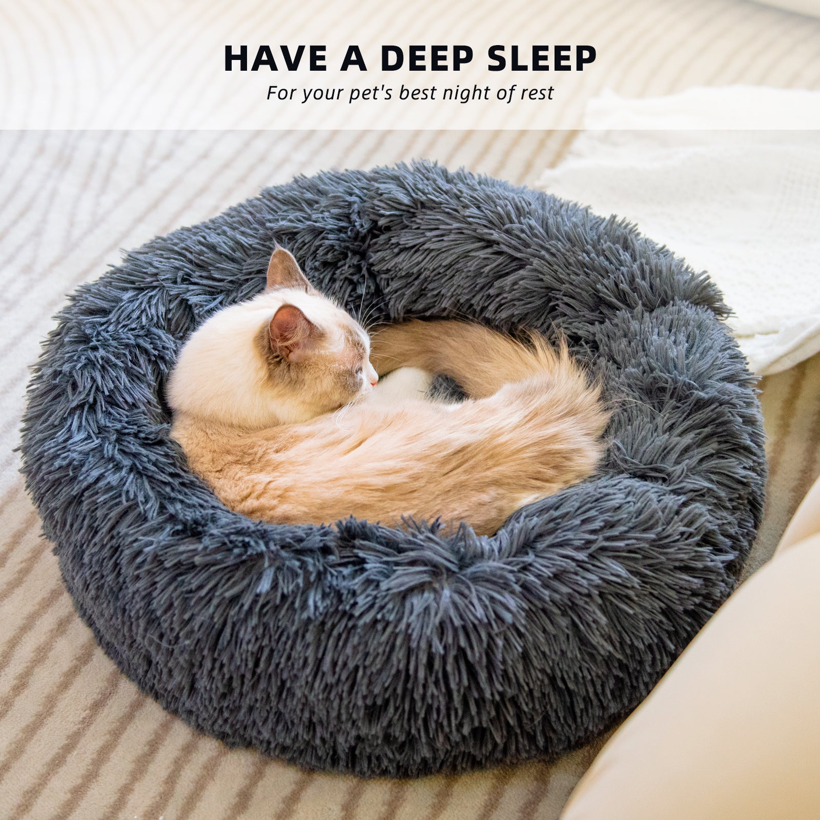 Snuggle Cloud: Ultra-Soft Plush Bed for Pets