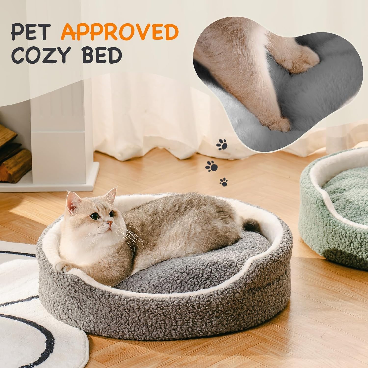 Cloud Comfort: Washable Plush Orthopedic Bed for Small Pets