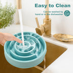 Slow Feeder Bowl for Dogs & Cats | Spiral Maze Anti-Bloat Bowl | Small & Medium Pets