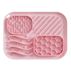 Slow Feeder Lick Mat for Dogs | Multi-Texture Enrichment Feeding Tray with Suction Cup | 4 Colours