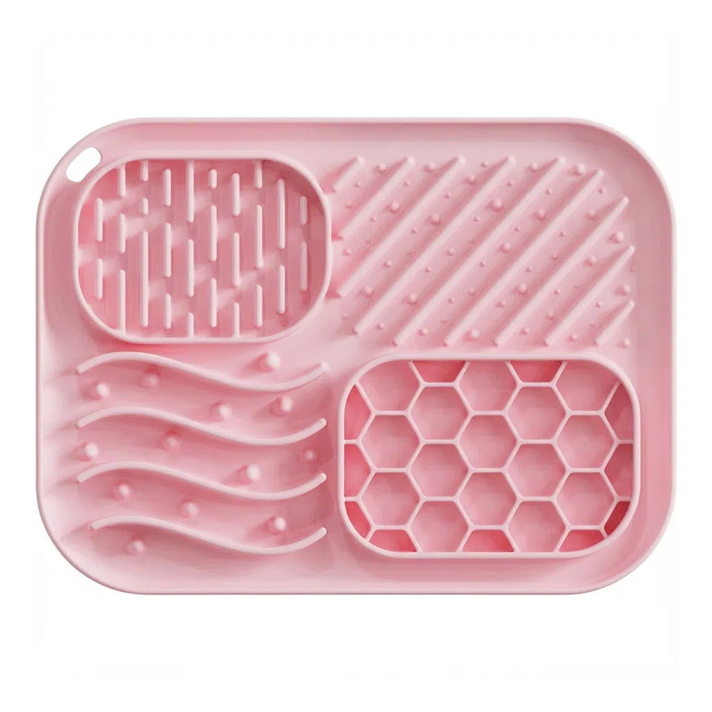 Slow Feeder Lick Mat for Dogs | Multi-Texture Enrichment Feeding Tray with Suction Cup | 4 Colours