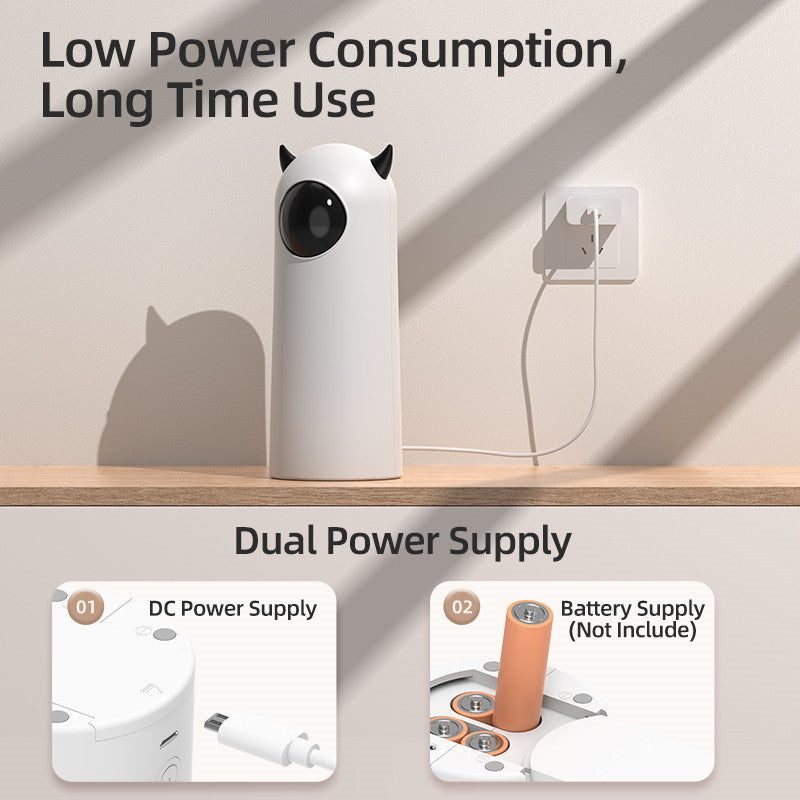 Automatic Laser Cat Toy | Self-Rotating Infrared Teaser | 3 Speed Modes | USB & Battery