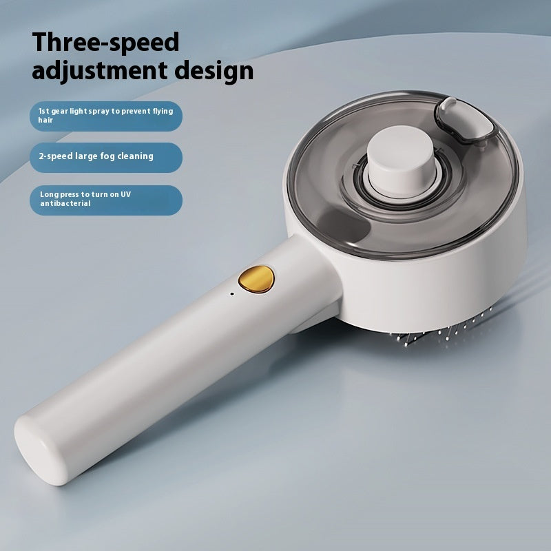 The HydraGroom Pro™: Ultrasonic Mist & UV Sanitizing Wand