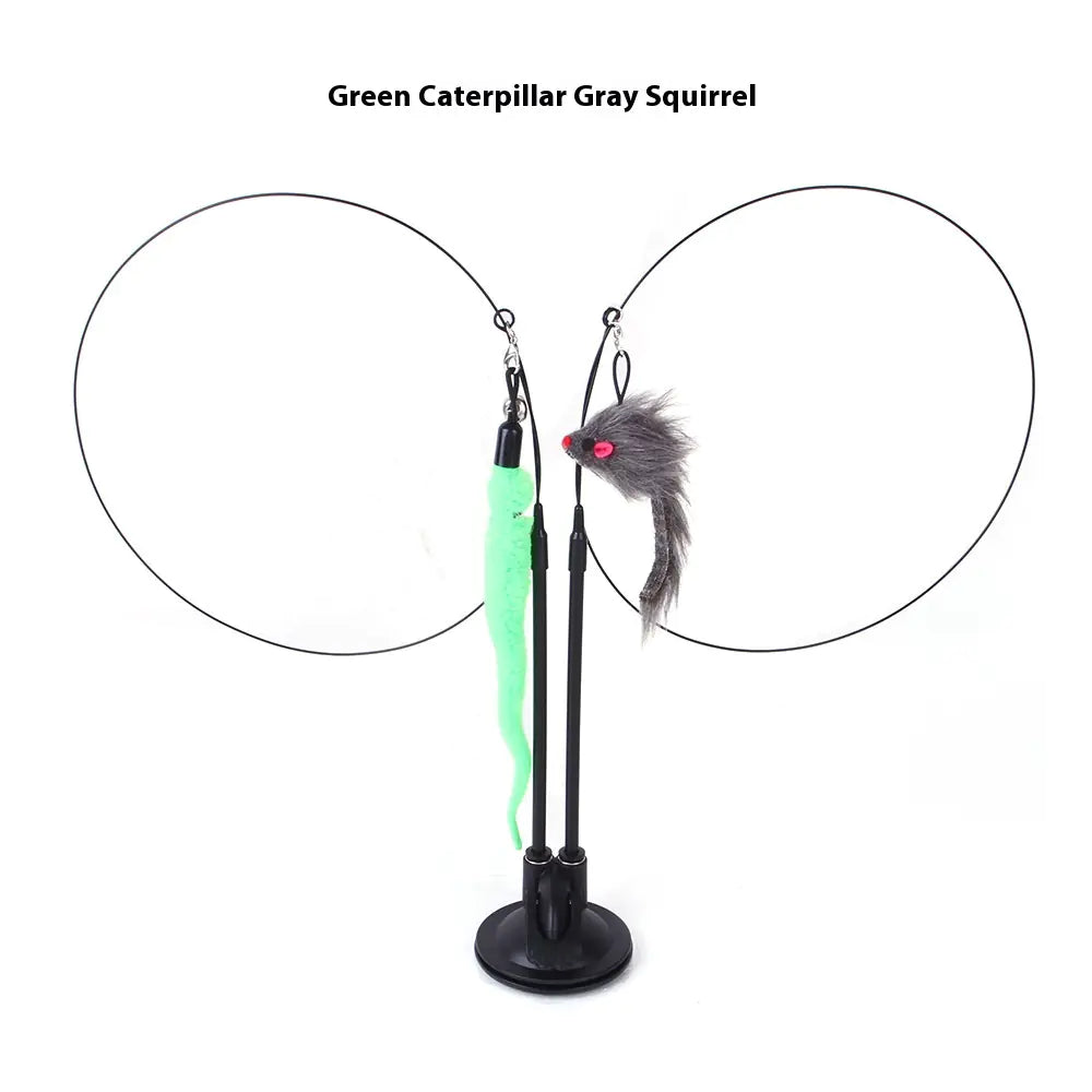 DuoPlay Interactive Suction & Handheld Cat Wand