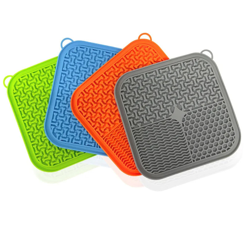 Slow Feed Lick Mat for Dogs & Cats | Calming Silicone Licking Pad with Suction Cups