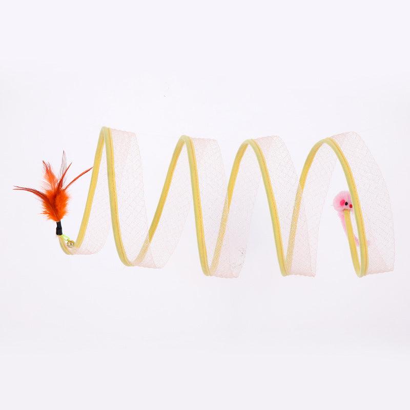 Sleek And Playful Foldable Cat Tunnel Toy Set