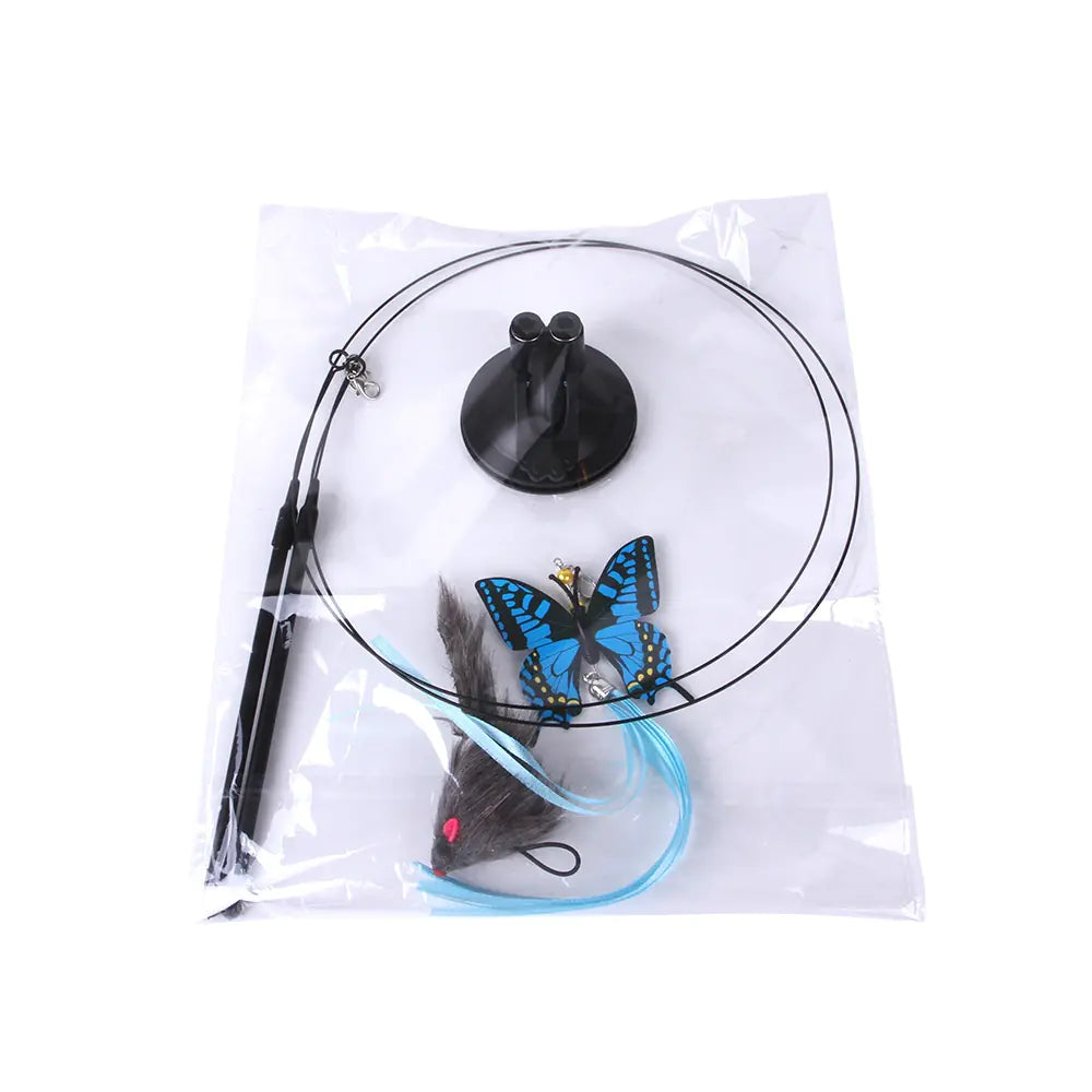DuoPlay Interactive Suction & Handheld Cat Wand