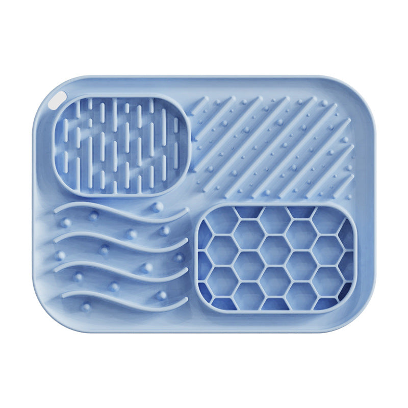 Slow Feeder Lick Mat for Dogs | Multi-Texture Enrichment Feeding Tray with Suction Cup | 4 Colours