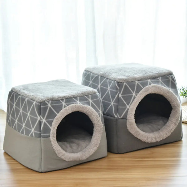 Convertible Velvet Pet Villa & Cozy Hideaway