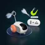 Interactive RC Cat Toy Car — Feather Tail, Smart Auto Mode & Obstacle Avoidance