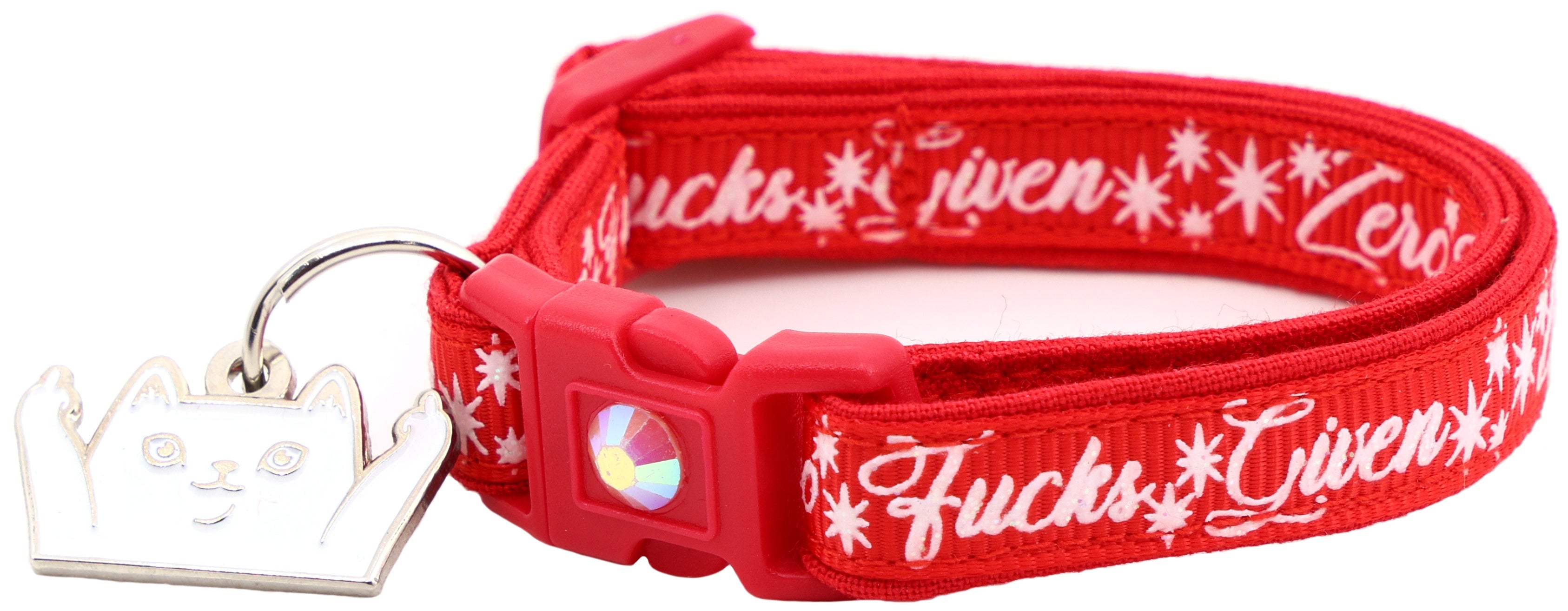 Zero Fucks Given Breakaway Cat Collar