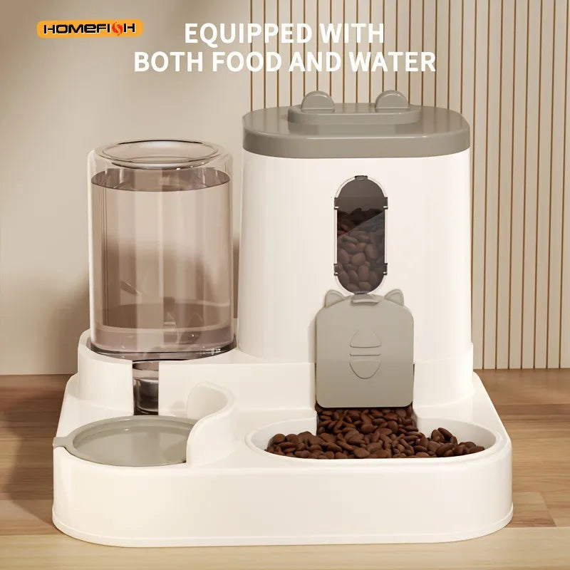 Automatic 2-in-1 Feeder & Waterer (No Batteries Needed)