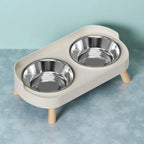 Elevated Double Bowl Pet Feeder – Stainless Steel Food & Water Station for Cats & Dogs