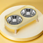 Elevated Double Bowl Pet Feeder – Stainless Steel Food & Water Station for Cats & Dogs