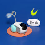 Interactive RC Cat Toy Car — Feather Tail, Smart Auto Mode & Obstacle Avoidance