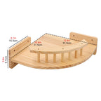 Wall Mounted Cat Climbing Shelves – Solid Wood Cat Wall Perch System with Steps, Hammock Bed & Sisal Scratch Areas