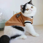 Striped Knit Cat Sweater – Cozy Pullover Vest for Cats & Small Dogs | Fall & Winter