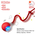 Rechargeable Smart Rolling Cat Ball With Fluffy Tail (Interactive Chase Toy)