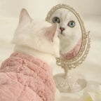 Fluffy Turtleneck Cat Sweater – Warm Plush Vest for Cats & Small Dogs | Fall & Winter