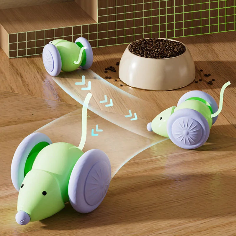 Touch-Activated Rolling Mouse Interactive Cat Toy