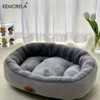 Orthopedic Oval Pet Bed – Low-Entry Calming Nest for Senior Cats & Small Dogs (Machine Washable)