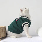 Striped Knit Cat Sweater – Cozy Pullover Vest for Cats & Small Dogs | Fall & Winter