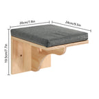 Wall Mounted Cat Climbing Shelves – Solid Wood Cat Wall Perch System with Steps, Hammock Bed & Sisal Scratch Areas
