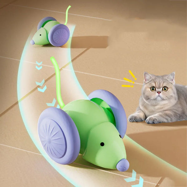 Touch-Activated Rolling Mouse Interactive Cat Toy