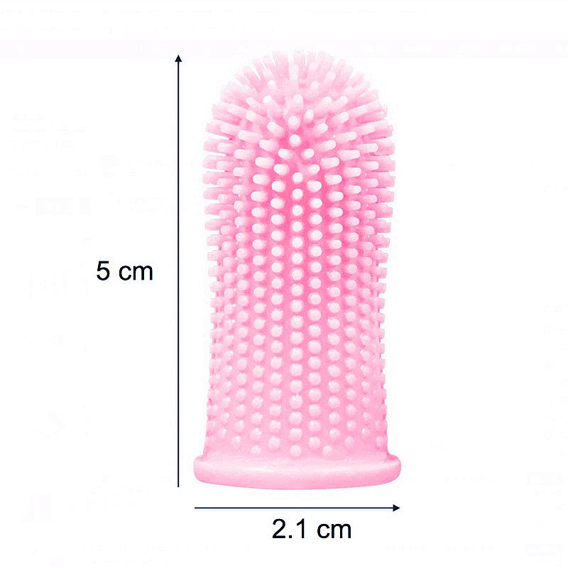 Silicone Finger Toothbrush for Cats & Dogs – Pet Dental Cleaning Brush with Travel Case