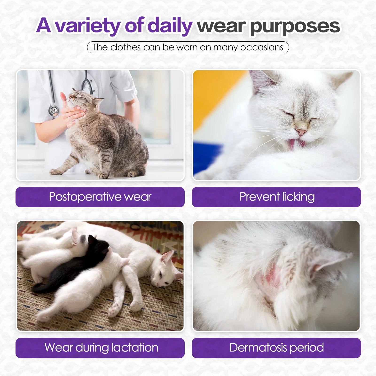 Cat Recovery Suit After Surgery | Soft Onesie for Spay, Neuter & Wound Protection
