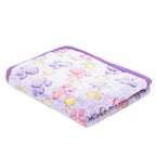Soft Coral Fleece Pet Blanket with Paw Print Design