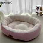 Orthopedic Oval Pet Bed – Low-Entry Calming Nest for Senior Cats & Small Dogs (Machine Washable)