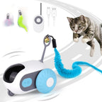 Interactive RC Cat Toy Car — Feather Tail, Smart Auto Mode & Obstacle Avoidance