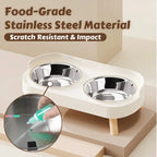 Elevated Double Bowl Pet Feeder – Stainless Steel Food & Water Station for Cats & Dogs