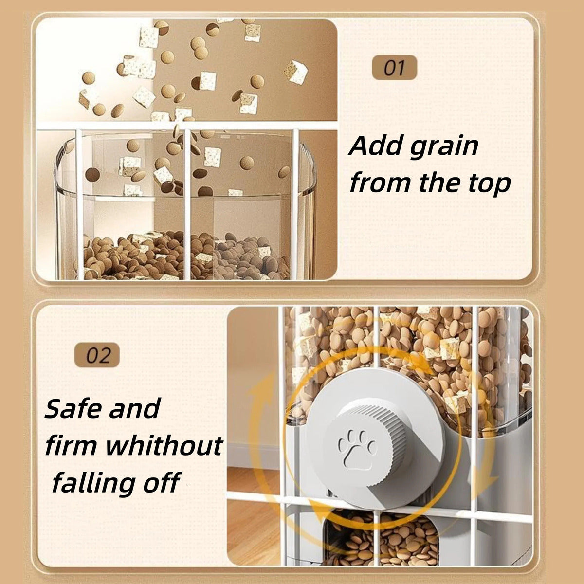 The Cage Butler: Automatic Gravity Dispenser For Small Pets