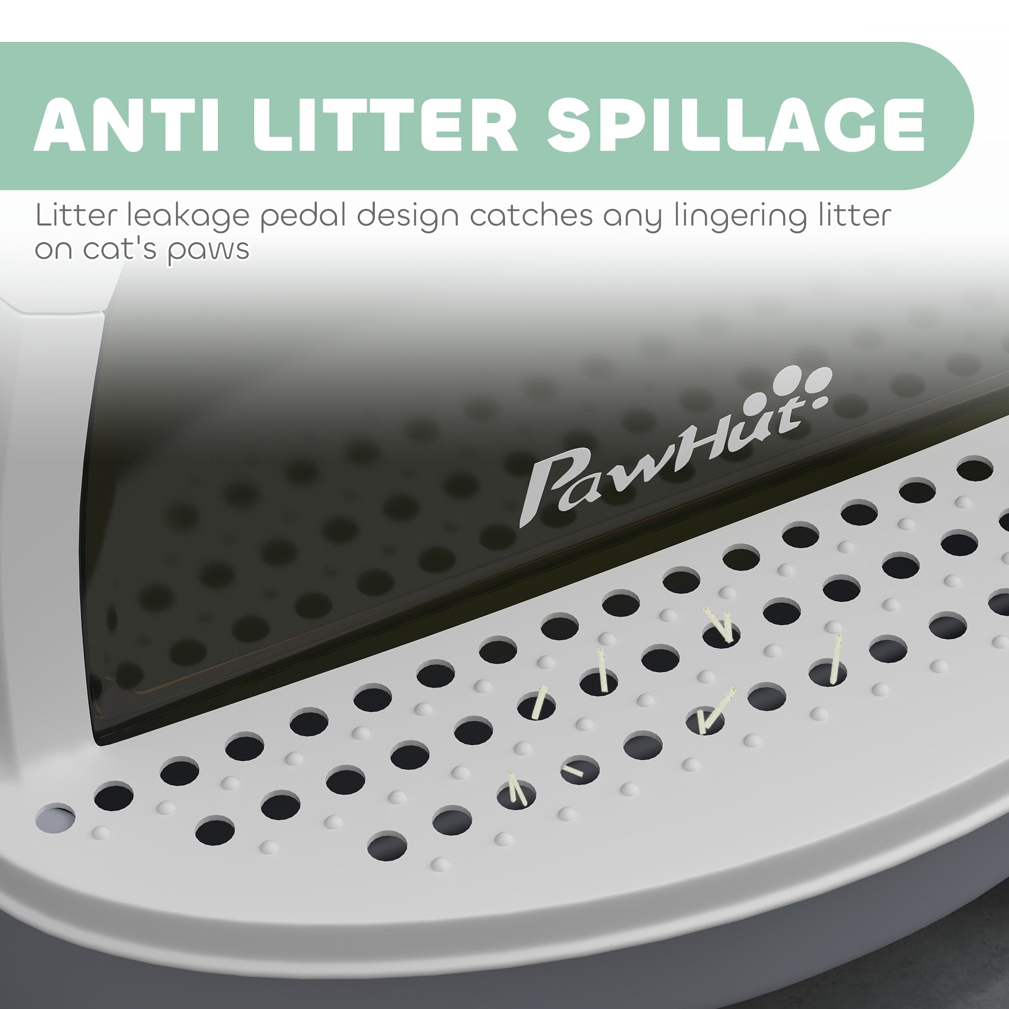 Enclosed Cat Litter Box with Drawer | Hooded Cottage Design | Odor Control & Easy Clean