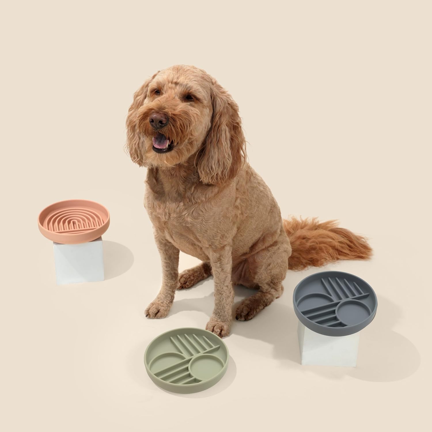 Aesthetic Slow Feeder Dog Bowl | Minimalist Anti-Bloat Bowl for Dogs & Cats | 3 Colours