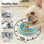 Slow Feeder Bowl for Dogs & Cats | Spiral Maze Anti-Bloat Bowl | Small & Medium Pets