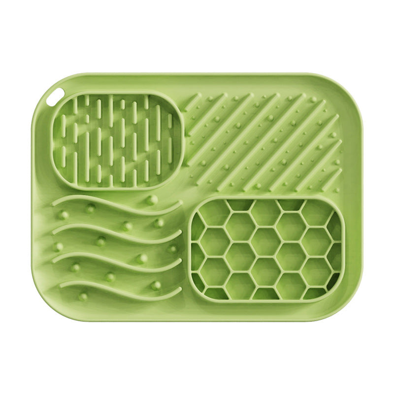 Slow Feeder Lick Mat for Dogs | Multi-Texture Enrichment Feeding Tray with Suction Cup | 4 Colours