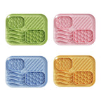 Slow Feeder Lick Mat for Dogs | Multi-Texture Enrichment Feeding Tray with Suction Cup | 4 Colours