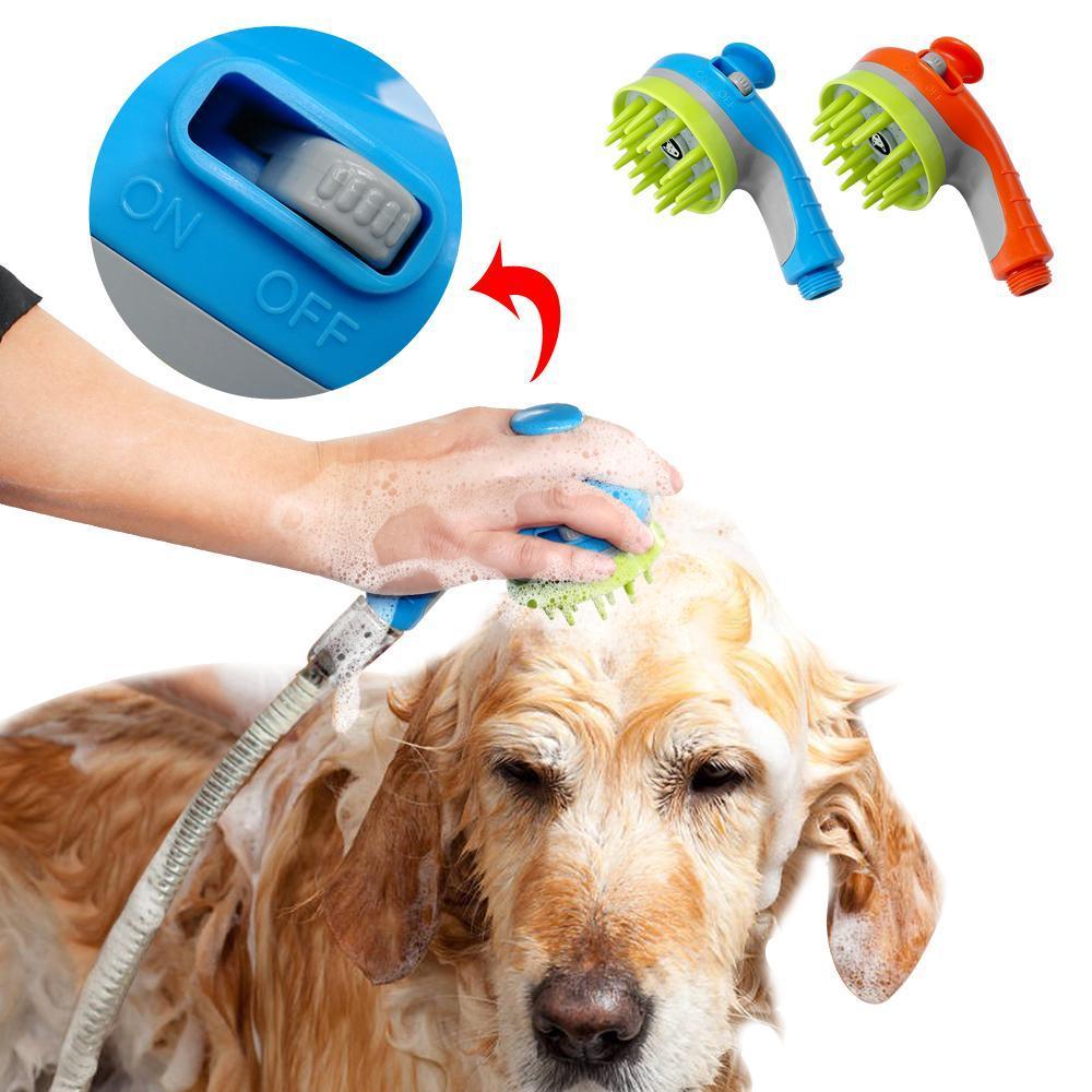 Pet Shower Sprayer | Handheld Dog Bath Sprayer with Massage Bristles | 2 Colours