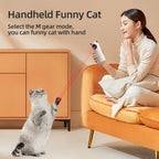 Automatic Laser Cat Toy | Self-Rotating Infrared Teaser | 3 Speed Modes | USB & Battery