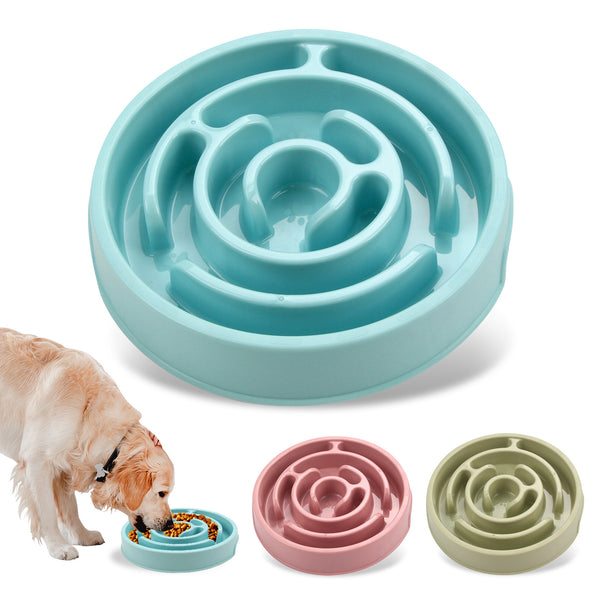 Slow Feeder Bowl for Dogs & Cats | Spiral Maze Anti-Bloat Bowl | Small & Medium Pets