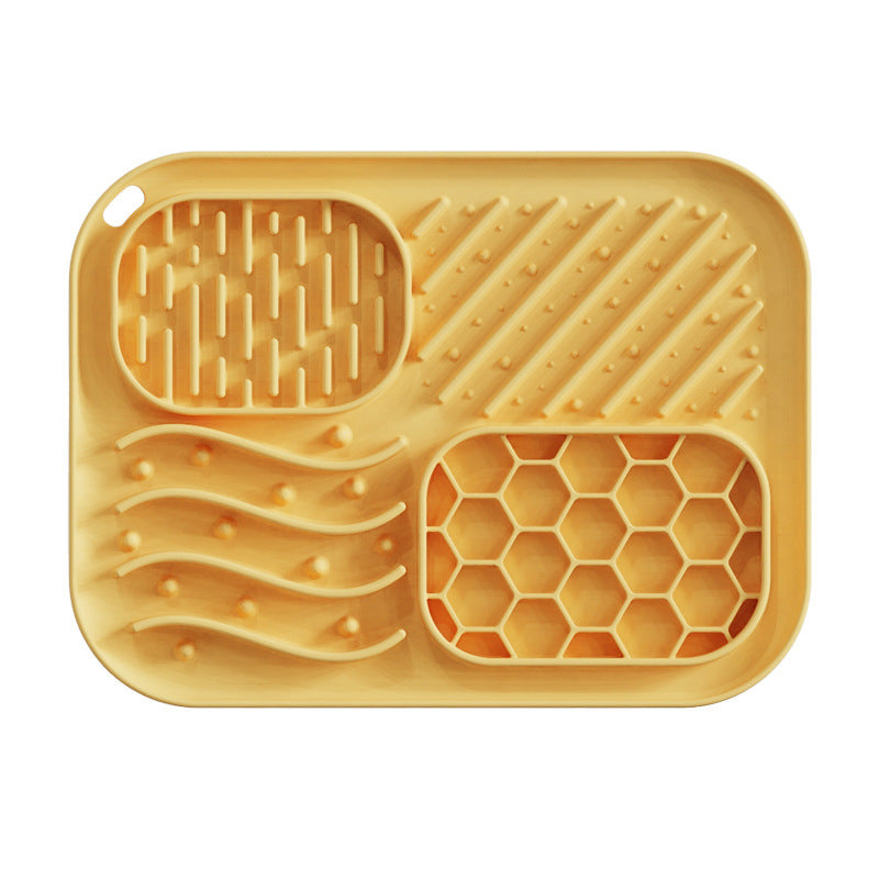 Slow Feeder Lick Mat for Dogs | Multi-Texture Enrichment Feeding Tray with Suction Cup | 4 Colours