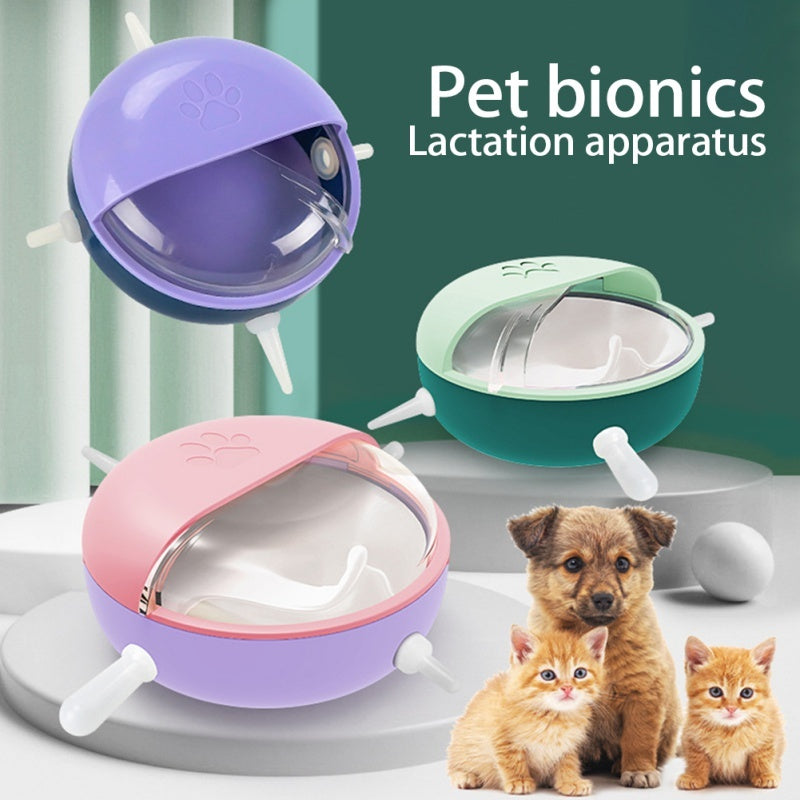 Multi-Teat Silicone Feeder: Self-Feeding Station for Kittens