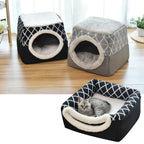 Convertible Velvet Pet Villa & Cozy Hideaway